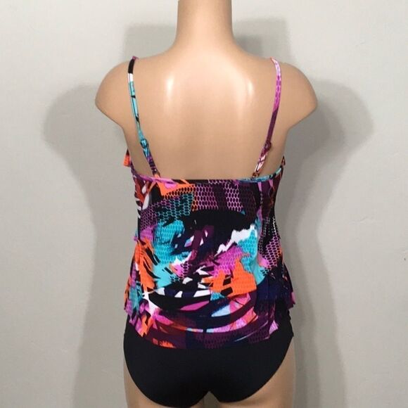 MagicSuit by Miraclesuit multicolored tankini top.  10 - Picture 7 of 9